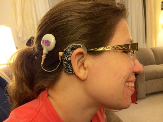 Mindy Richmond wanted to be sure and share with Lipreading Mom her new cochlear implant that was activated this summer. Congrats, Mindy!